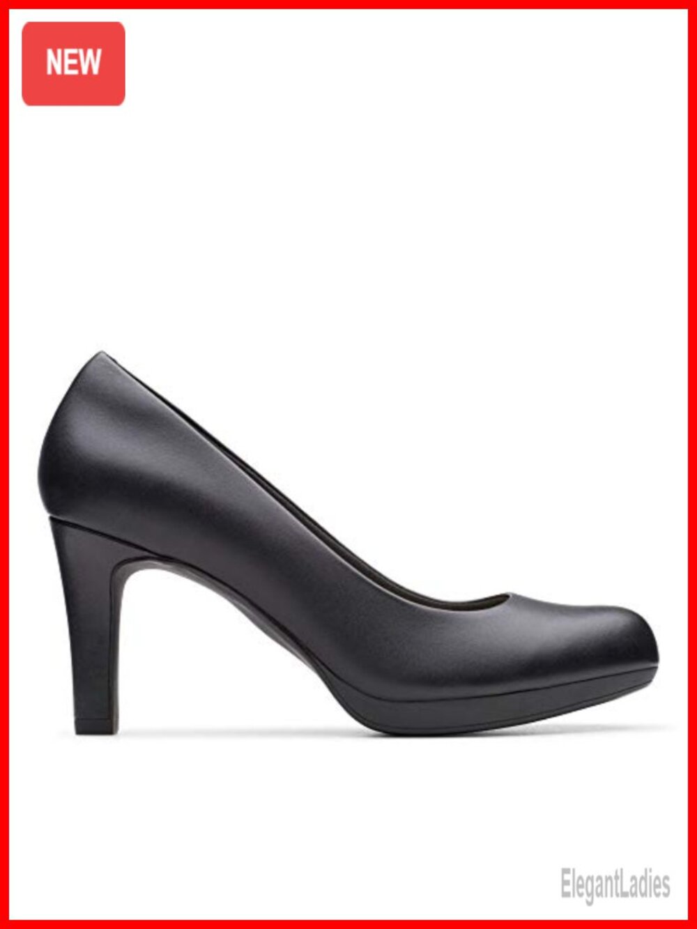 Womens Black Leather Pumps 3.25 Inch Heel Cushioned Ortholite Work Shoe